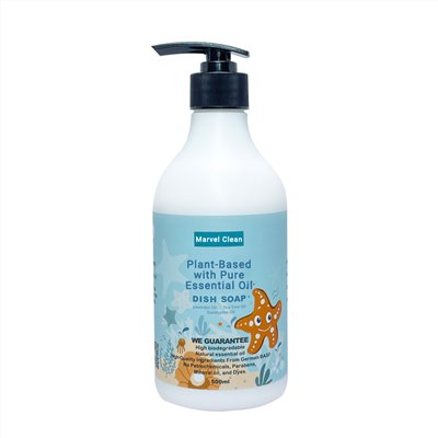 Plant-Based With Pure Essential Oil Dish Soap 500ml